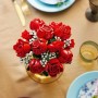 LEGO Botanical Ramo de Rosas Rojas, Regalo para el Día de la Madre, Flores Artificiales para Decoración del Hogar, Maquetas para