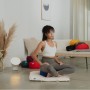 Present Mind Cojín de Meditación y Yoga Media Luna – Funda de algodón Lavable