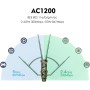 WAVLINK AC1200 Repetidor WiFi Largo Alcance Camuflaje/Amplificador WiFi Larga Distancia Support PoE/Dual-Banda 2.4+5G/4 Antena