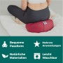 Present Mind Cojín de Meditación y Yoga Media Luna – Funda de algodón Lavable