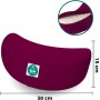 Present Mind Cojín de Meditación y Yoga Media Luna – Funda de algodón Lavable