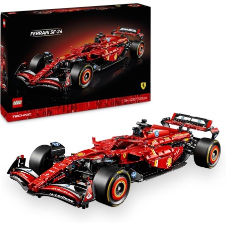 LEGO Technic Coche Ferrari SF-24 F1 Maquetas para Construir para Adultos, Vehículo de Carreras Rojo para Coleccionar, Regalo