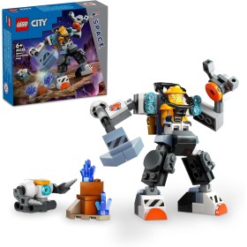 LEGO City Meca de Construcción Espacial, Traje del Espacio, Figura de Robot de Juguete, Regalo para Niños y Niñas de 6 Años o