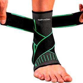 NativoDex Ankle Brace for Stabilizing and Preventing Sprains, Support and Compression for Ankle Injuries, Sports with Custom