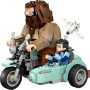 LEGO Harry Potter Viaje en Moto de Hagrid y Harry, Moto Que Rueda con Sidecar de Juguete y Figura de Hedwig, Minifiguras de