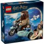 LEGO Harry Potter Viaje en Moto de Hagrid y Harry, Moto Que Rueda con Sidecar de Juguete y Figura de Hedwig, Minifiguras de