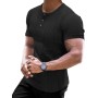 Muscle Cmdr Camiseta Manga Larga/Corto Hombre, Camisetas Musculosas Slim Fit Algodón,Long Sleeve Shirt Men Henley