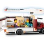 LEGO City Autocaravana Aventurera de Vacaciones, Furgoneta de Juguete y 3 Minifiguras (Mamá, Papá y Bebé), Juego de Viaje con