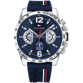 Tommy Hilfiger Reloj Analógico Multifuncional de Cuarzo para Hombres con Correa de Silicona, Acero Inoxidable o Cuero,