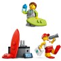 LEGO City Furgoneta de Rescate del Socorrista y Tiburón de Juguete, Juego de Playa con 2 Minifiguras y Accesorios como Tabla de