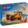 LEGO City Furgoneta de Rescate del Socorrista y Tiburón de Juguete, Juego de Playa con 2 Minifiguras y Accesorios como Tabla de