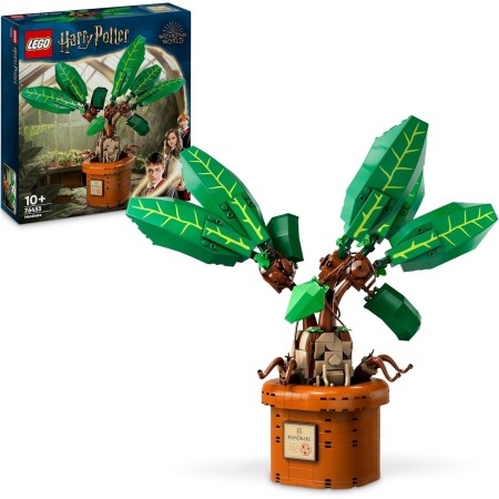 LEGO Harry Potter Mandrágora, Figura Coleccionable de Planta y Maceta como Decoración del Dormitorio y Estantería, Regalo para
