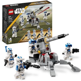 LEGO Star Wars TM Pack de Combate: Soldados Clon de la 501, Juego de Batalla, Vehículo AV-7, Juguete de Construcción para Niños