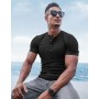 Muscle Cmdr Camiseta Manga Larga/Corto Hombre, Camisetas Musculosas Slim Fit Algodón,Long Sleeve Shirt Men Henley