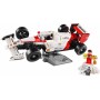 Lego Icons McLaren MP4/4 y Ayrton Senna Minifigura F1, Decoración de Escritorio para Hogar y Oficina, Regalo para Hombres y