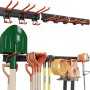 BONTEC Estantería Multifunción Móvil, Coating Duradero, Carga Máx. 215kg con Botón, Ideal para Herramientas de Jardín y Garaje,