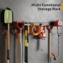 BONTEC Estantería Multifunción Móvil, Coating Duradero, Carga Máx. 215kg con Botón, Ideal para Herramientas de Jardín y Garaje,