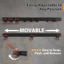 BONTEC Estantería Multifunción Móvil, Coating Duradero, Carga Máx. 215kg con Botón, Ideal para Herramientas de Jardín y Garaje,