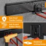 BONTEC Estantería Multifunción Móvil, Coating Duradero, Carga Máx. 215kg con Botón, Ideal para Herramientas de Jardín y Garaje,