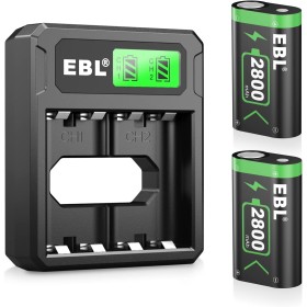 EBL 2800mAh Batería de Mando, LCD Cargador para Batería Mando para Xbox One/One S/One X/One Elite