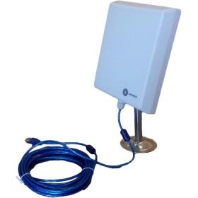 Antena WONECT Exterior 10 Metros Panel PLANAR 36DBI Externa USB Interno N4000 2000MW 2w 10 Metros Auditoria. Fácil Instalar.