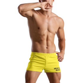 Muscle Alive Hombres Gimnasio Culturismo Rutina de Ejercicio Men Pantalones Cortos Algodón
