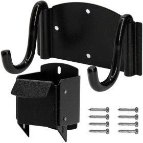 ReachMall 2 ganchos de almacenamiento de acero para montaje en pared, gancho de almacenamiento de carretilla resistente, gancho