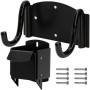 ReachMall 2 ganchos de almacenamiento de acero para montaje en pared, gancho de almacenamiento de carretilla resistente, gancho