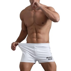 Muscle Alive Hombres Gimnasio Culturismo Rutina de Ejercicio Men Pantalones Cortos Algodón