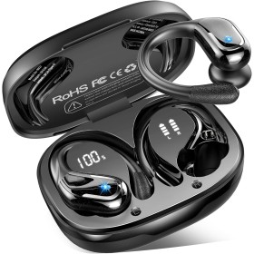 Wireless Sports Headphones, New Bluetooth 5.4 Headphones with HD Mic, 75H Wireless Bluetooth HiFi Stereo Headphones, Noise