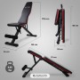 Mobiclinic® fitness, Banco de musculación, Plegable, Soporta 200kg, Asiento y respaldo regulable, Flexfit, Multifunción, Pesas,