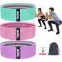 PLEASION Bandas Elasticas Musculacion Fitness, Set de 5 Gomas Elasticas Musculacion Antideslizantes de Tela, Cintas elasticas