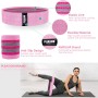 PLEASION Bandas Elasticas Musculacion Fitness, Set de 5 Gomas Elasticas Musculacion Antideslizantes de Tela, Cintas elasticas