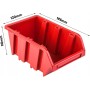 Juego de 84 cajas apilables y 6 estantes de pared de 39 x 38 cm y portaherramientas | Pared perforada para un almacenamiento