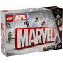 LEGO Marvel: Logotipo MARVEL y Minifiguras de Vengadores Capitán América, Hulk, Thor, Iron-Man y Viuda Negra, Maqueta 3D de