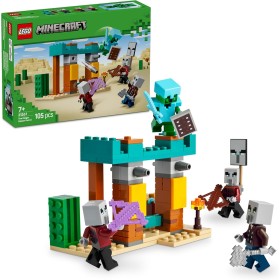LEGO Minecraft La Patrulla del Desierto de los Maldeanos Divertido Juguete de Construcción con Personajes y Armas del