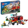 LEGO City Unidad Móvil de Control de Incendios, Camión de Bomberos de Juguete, Drones y 3 Minifiguras, Vehículos de Emergencia