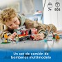 LEGO City Unidad Móvil de Control de Incendios, Camión de Bomberos de Juguete, Drones y 3 Minifiguras, Vehículos de Emergencia