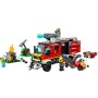 LEGO City Unidad Móvil de Control de Incendios, Camión de Bomberos de Juguete, Drones y 3 Minifiguras, Vehículos de Emergencia