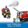 LEGO City Unidad Móvil de Control de Incendios, Camión de Bomberos de Juguete, Drones y 3 Minifiguras, Vehículos de Emergencia