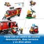 LEGO City Unidad Móvil de Control de Incendios, Camión de Bomberos de Juguete, Drones y 3 Minifiguras, Vehículos de Emergencia