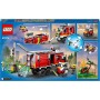 LEGO City Unidad Móvil de Control de Incendios, Camión de Bomberos de Juguete, Drones y 3 Minifiguras, Vehículos de Emergencia