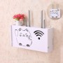 Honseadek Caja de almacenamiento, caja de almacenamiento para enrutador WiFi, estante de almacenamiento de pared, enrutador