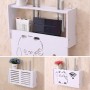 Honseadek Caja de almacenamiento, caja de almacenamiento para enrutador WiFi, estante de almacenamiento de pared, enrutador