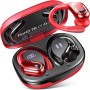 Wireless Sports Headphones Bluetooth 5.4, 75H Autonomy, HD Mic, HiFi Stereo, Noise Cancelling ENC, IP7 Waterproof, Blue