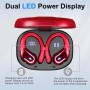 Wireless Sports Headphones Bluetooth 5.4, 75H Autonomy, HD Mic, HiFi Stereo, Noise Cancelling ENC, IP7 Waterproof, Blue