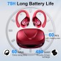 Wireless Sports Headphones Bluetooth 5.4, 75H Autonomy, HD Mic, HiFi Stereo, Noise Cancelling ENC, IP7 Waterproof, Blue