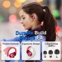 Wireless Sports Headphones Bluetooth 5.4, 75H Autonomy, HD Mic, HiFi Stereo, Noise Cancelling ENC, IP7 Waterproof, Blue