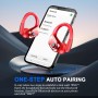 Wireless Sports Headphones Bluetooth 5.4, 75H Autonomy, HD Mic, HiFi Stereo, Noise Cancelling ENC, IP7 Waterproof, Blue