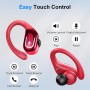 Wireless Sports Headphones Bluetooth 5.4, 75H Autonomy, HD Mic, HiFi Stereo, Noise Cancelling ENC, IP7 Waterproof, Blue